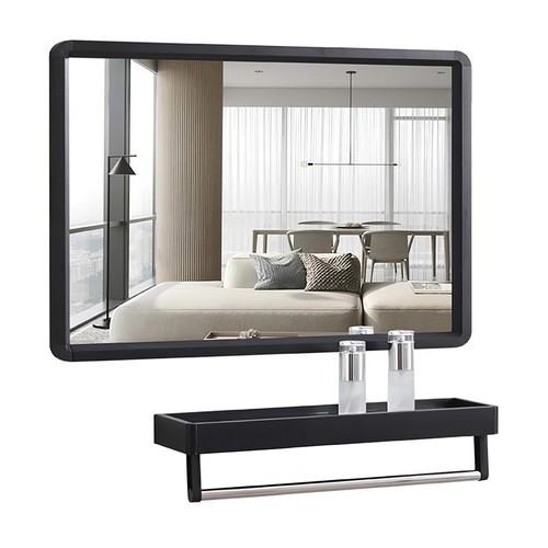 Wall mounted black metal frame - black,